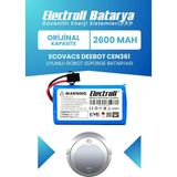 Electroll Ecovacs Deebot Cen361 Uyumlu Batarya (Orijinal Kapasite) 2600mah Pil Robot Süpürge Batarya Değişimi - 1 Adet