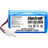 Electroll Ecovacs Deebot Cr120 Uyumlu Batarya (ORJİNAL KAPASİTE) 2600mah Pil Robot Süpürge Batarya Değişimi