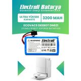 Electroll Ecovacs Deebot Dn621 Uyumlu Batarya (ULTRA YÜKSEK KAPASİTE) 3200mah Pil Robot Süpürge Batarya Değişimi