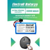 Electroll Ecovacs Deebot N79 Uyumlu Batarya (ULTRA YÜKSEK KAPASİTE) 3200mah Pil Robot Süpürge Batarya Değişimi