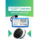 Electroll Eufy Robovac 11S Uyumlu Batarya (Ultra Yüksek Kapasite) 3200MAH Pil Robot Süpürge Batarya