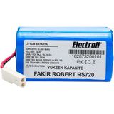 Electroll Fakir Robert Rs720 Uyumlu Batarya (ULTRA YÜKSEK KAPASİTE) 3200mah Pil Robot Süpürge Batarya Değişimi