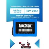 Electroll Falcon Gypsy 249 Uyumlu Batarya (Standart Kapasite) Lifepo4 48V 20AH Elektrikli Motorsiklet Bataryası