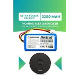 Electroll Homend Alex Laser 1282H Uyumlu Batarya (Yüksek Kapasite) 3200MAH Pil Robot Süpürge Bataryası