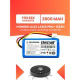 ELECTROLL Homend Alex Laser Pro+ 1283H Uyumlu Batarya (YÜKSEK KAPASİTE) 2800mah Pil Robot Süpürge Bataryası