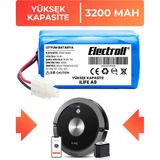 Electroll Ilife A9 Uyumlu Batarya (ULTRA YÜKSEK KAPASİTE) 3200mah Pil Robot Süpürge Batarya Değişimi