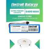 Electroll Lenovo T1 Pro Uyumlu Batarya (Ultra Yüksek Kapasite) 6400MAH Pil Robot Süpürge Bataryası Değişimi