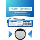 Electroll Medion MD18500 Uyumlu Batarya (Orjinal Kapasite) 2600MAH Pil Robot Süpürge Bataryası Değişimi
