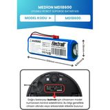 Electroll Medion MD18600 Uyumlu Batarya (Orijinal Kapasite) 2600MAH Pil Robot Süpürge Bataryası Değişimi