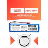 Electroll Medion MD18600 Uyumlu Batarya (Yüksek Kapasite) 2800MAH Pil Robot Süpürge Bataryası Değişimi