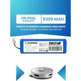 Electroll Philips XU3000/02 Homerun 3000 Serisi Batarya (Orjinal Kapasite) 5200MAH Robot Süpürge Pili