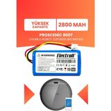 Electroll Proscenic 800T Uyumlu Batarya (Yüksek Kapasite) 2800MAH Pil Robot Süpürge Bataryası Değişimi