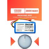 Electroll Proscenic 820T Uyumlu Batarya (Yüksek Kapasite) 2800MAH Pil Robot Süpürge Bataryası Değişimi