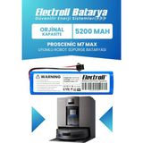 Electroll Proscenic M7 Max Uyumlu Batarya (Orijinal Kapasite) 5200mah Pil Robot Süpürge Batarya Değişimi