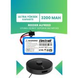 Electroll Reeder Alfreed Uyumlu Batarya (Ultra Yüksek Kapasite) 3200MAH Pil Robot Süpürge Batarya Değişimi