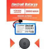 Electroll Reeder Alfreed Uyumlu Batarya (Yüksek Kapasite) 2800MAH Pil Robot Süpürge Batarya Değişimi