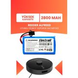 Electroll Reeder Alfreed Uyumlu Batarya (Yüksek Kapasite) 2800MAH Pil Robot Süpürge Batarya Değişimi