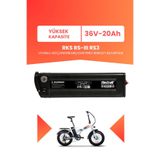 ELECTROLL RKS RS-III RS3 Uyumlu 36V 20Ah (Yüksek Kapasite) Güçlendirilmiş Elektrikli Bisiklet Bataryası