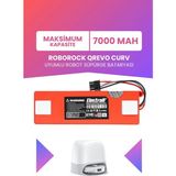 Electroll Roborock Qrevo Curv Uyumlu Batarya (Maksimum Kapasite) 7000MAH Kutulu Robot Süpürge Pil Değişimi