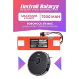 ELECTROLL Roborock S5 Max Uyumlu Batarya (MAKSİMUM KAPASİTE) 7000mah Kutulu Robot Süpürge Bataryası Değişimi