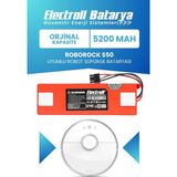 Electroll Roborock S50 Uyumlu Batarya (Orijinal Kapasite) 5200mah Pil Kutulu Robot Süpürge Bataryası Değişimi - 1 Adet