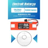 Electroll Roborock S50 Uyumlu Batarya (Orijinal Kapasite) 5200MAH Pil Kutulu Robot Süpürge Bataryası Değişimi