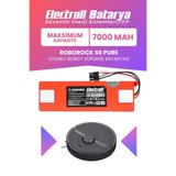 ELECTROLL Roborock S6 Pure Uyumlu Batarya (MAKSİMUM KAPASİTE) 7000mah Kutulu Robot Süpürge Pil Değişimi