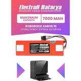 Electroll Roborock Saros 10 Uyumlu Batarya (Maksimum Kapasite) 7000MAH Kutulu Robot Süpürge Pil Değişimi