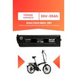 ELECTROLL Soultech Bike-001 Uyumlu 36V 20Ah (Yüksek Kapasite) Güçlendirilmiş Elektrikli Bisiklet Bataryası