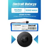 ELECTROLL Viomi V5 Pro Uyumlu Batarya (Orijinal Kapasite) 5200mah Pil Robot Süpürge Bataryası Değişimi Vm7rbt02