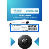 Electroll Viomi V5 Pro Uyumlu Batarya (ORJİNAL KAPASİTE) 5200mah Pil Robot Süpürge Bataryası Değişimi Vm7rbt02