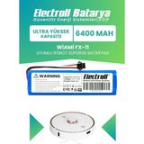 Electroll Wiami Fx-11 Uyumlu Batarya (Ultra Yüksek Kapasite) 6400MAH Pil Robot Süpürge Bataryası Değişimi