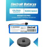 Electroll Wiami Fx9 Pro Robot Uyumlu Batarya (Orijinal Kapasite) 5200mah Pil Robot Süpürge Batarya Değişimi