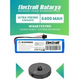 Electroll Wiami Fx9 Pro Uyumlu Batarya (ULTRA YÜKSEK KAPASİTE) 6400mah Pil Robot Süpürge Batarya Değişimi
