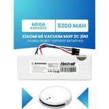 Electroll Xiaomi Mi Vacuum Mop 2c 2in1 Uyumlu Batarya (MEGA KAPASİTE) 5200mah Robot Süpürge Pili Xmstjqr2c - Beyaz