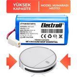 Electroll Xiaomi Mi Vacuum Mop G1 2in1 Essential Uyumlu Batarya (YÜKSEK KAPASİTE) 2800mah Robot Süpürge Pili