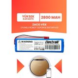 Electroll Zaco V5X Uyumlu Batarya (Yüksek Kapasite) 2800MAH Pil Robot Süpürge Bataryası Değişimi