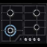Electrolux EGS6436K 600 Serisi Speedburner 60 cm Gazlı Döküm Izgaralı Wok Siyah Emaye Ankastre Ocak - Doğalgaz