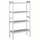 Electrolux Professional Düz Etejer Seti, Aluminyum Ayaklı, 4 Raflı, Her Raf Demonte Polietilen Tabletlerden Oluşur, Tabletler Bulaşık Makinesinde Yıkanabilir - 475x1569 Mm, H=1700 Mm BLS1569