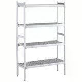 Electrolux Professional Düz Etejer Seti, Aluminyum Ayaklı, 4 Raflı, Her Raf Demonte Polietilen Tabletlerden Oluşur, Tabletler Bulaşık Makinesinde Yıkanabilir - 475x1784 Mm, H=1700 Mm BLS1784