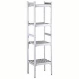 Electrolux Professional Düz Etejer Seti, Aluminyum Ayaklı, 4 Raflı, Her Raf Demonte Polietilen Tabletlerden Oluşur, Tabletler Bulaşık Makinesinde Yıkanabilir - 475x772 Mm, H=1700 Mm BLS772