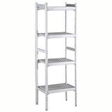 Electrolux Professional Düz Etejer Seti, Aluminyum Ayaklı, 4 Raflı, Her Raf Demonte Polietilen Tabletlerden Oluşur, Tabletler Bulaşık Makinesinde Yıkanabilir - 475x950 Mm, H=1700 Mm BLS950