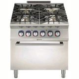Electrolux Professional E9gcgh4ce0 4 Ocak(1X10;3X6kw)G.kuzine+E.fırın-800Mm ,391010