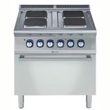 Electrolux Professional Endüstriyel 4 Kare Pleytli (her Ocak 2,6 Kw) Elektrikli Kuzine, Elektrikli Fırın, Derinlik 730 Mm - 800 Mm E7ECEH4QE0