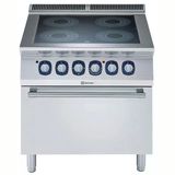 Electrolux Professional Endüstriyel 4 Zonlu Enfraruj Ocaklı Kuzine, Her Zon 2,2 Kw, Altı Elektrikli Fırınlı, Derinlik 730 Mm - 800 Mm E7ıreh40e