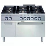 Electrolux Professional Endüstriyel 6 Açık Ateşli Gazlı Kuzine, Her Brulör 5,5 Kw, Altında Elektrikli Fırın + Dolap, Derinlik 730 Mm - 1200 M