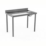 Electrolux Professional Et Ve Balık Hazırlık/yıkama Tezgahı, Delikli Ve Çıkarılabilir, Bıçak Tutacağı, Polietilen Kesme Tahtası, Drenaj, Sıyırma Hunisi, Sırtlı, 1200mm TLC1210PN