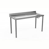 Electrolux Professional Et Ve Balık Hazırlık/yıkama Tezgahı, Delikli Ve Çıkarılabilir, Bıçak Tutacağı, Polietilen Kesme Tahtası, Drenaj, Sıyırma Hunisi, Sırtlı, 1600mm TLC1600EN