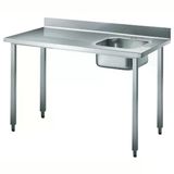 Electrolux Professional Özel Şef Çalışma Tezgahı, Tek Evyeli (evye Sağda), Sırtlı - 1400 Mm TL1410DXPN