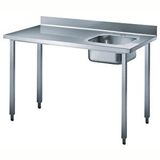 Electrolux Professional Şef Çalışma Tezgahı, Sırtlı, Evyeli (sağda) - 1200 Mm BTD12R7N